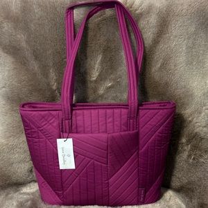 Vera Bradley Small Vera Tote Cotton Color: Dark Raspberry Brand New!